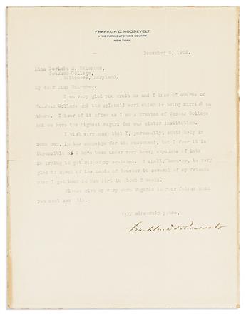 (PRESIDENTS.) Group of 4 letters, each Signed by a U.S. President, to various recipients: Rutherford B. Hayes * Grover Cleveland * Will